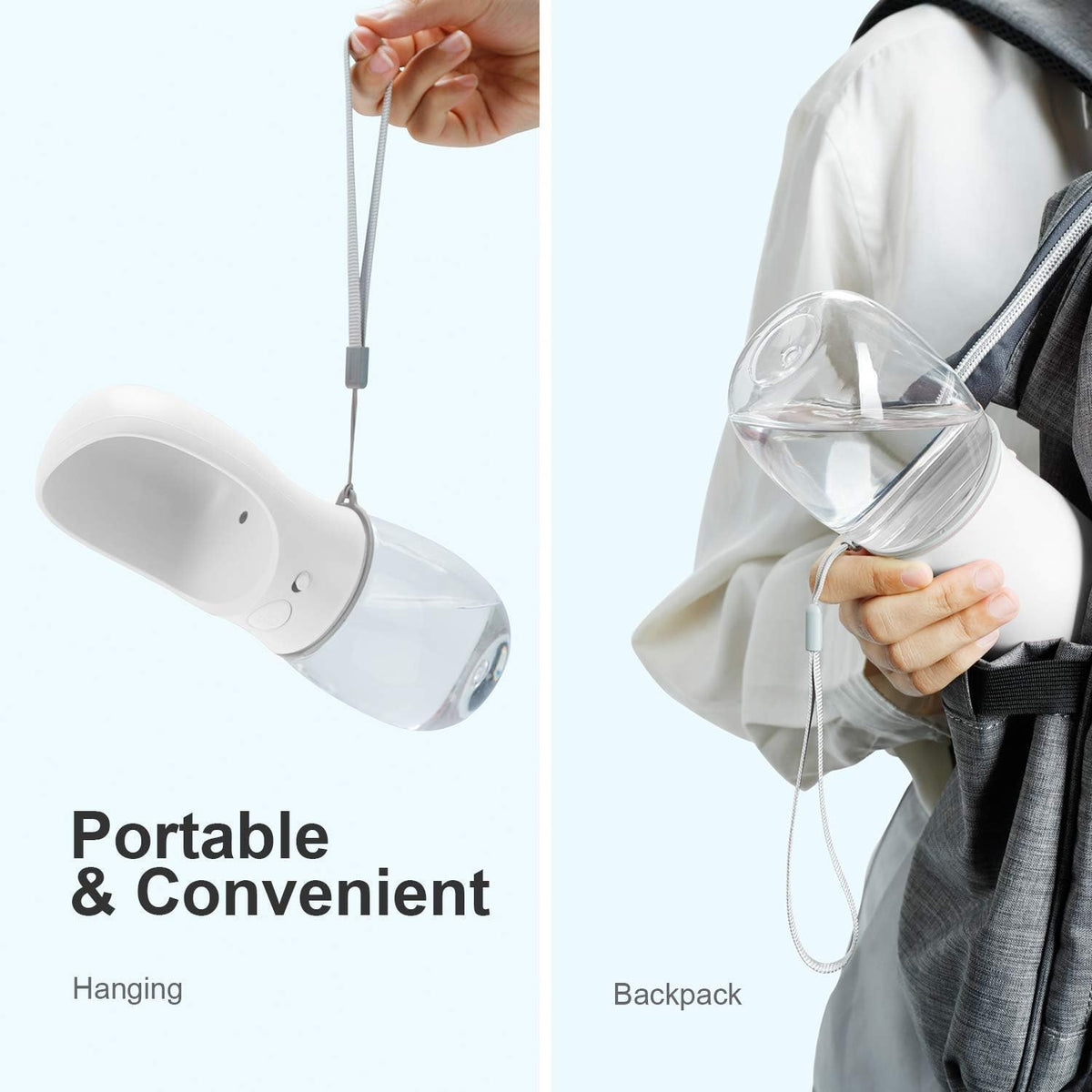 Travel Water Bottle for Dogs with Drinking Trough