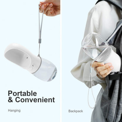 Travel Water Bottle for Dogs with Drinking Trough