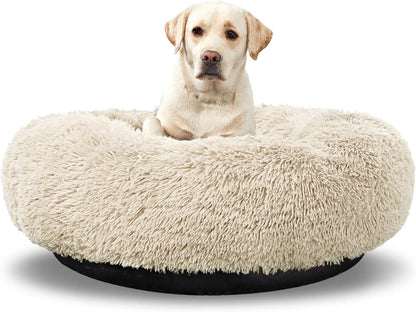 Washable Donut Dog Bed with Raised Bolster Edges
