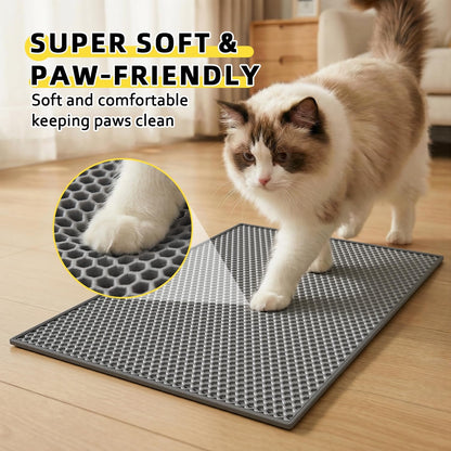 Honeycomb Litter Trapping Mat for Cats