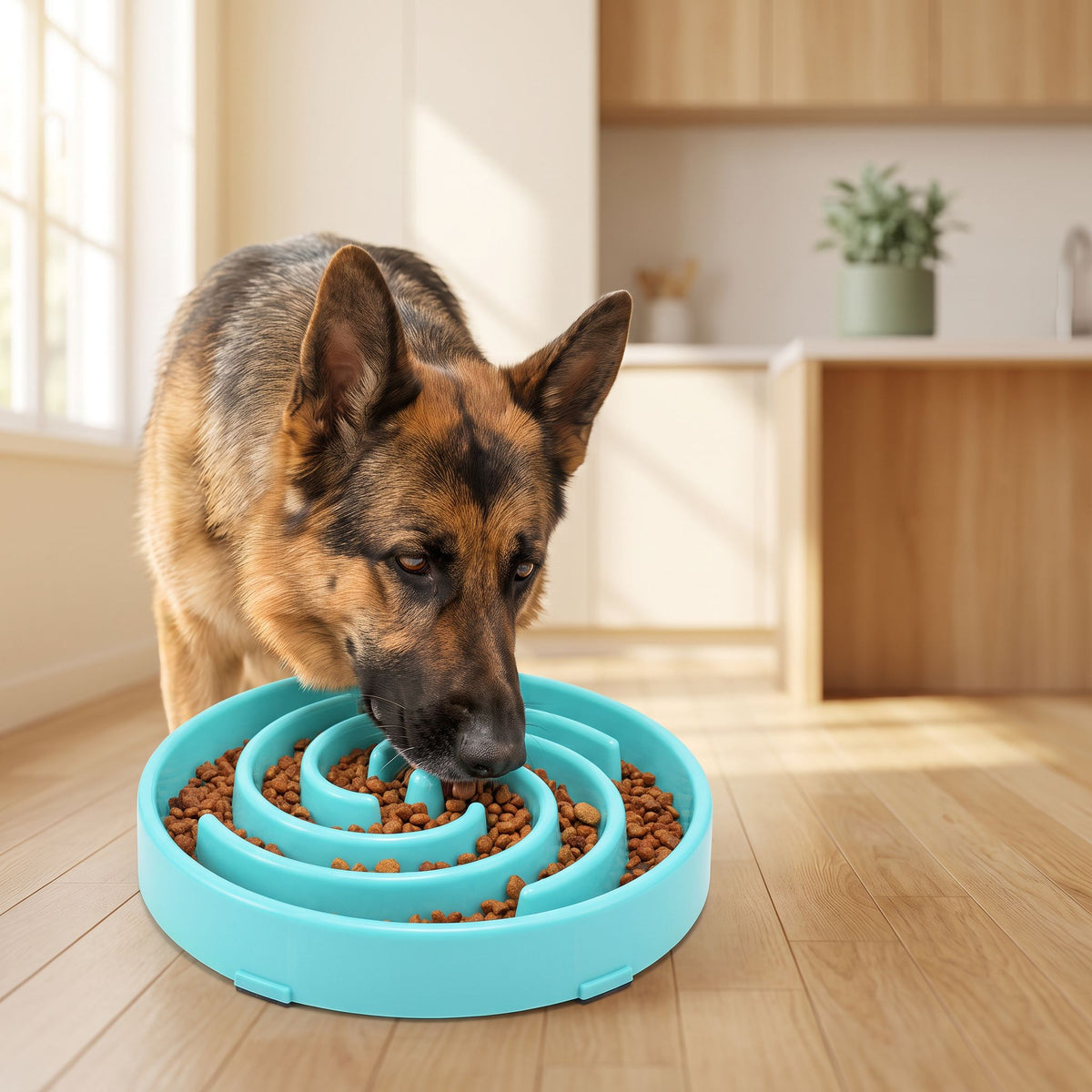 Slow Feeder Dog Bowl with Spiral Maze