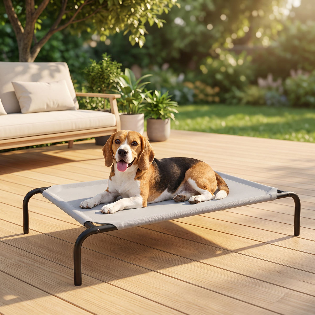 Raised Mesh Dog Bed for Indoor & Outdoor Use