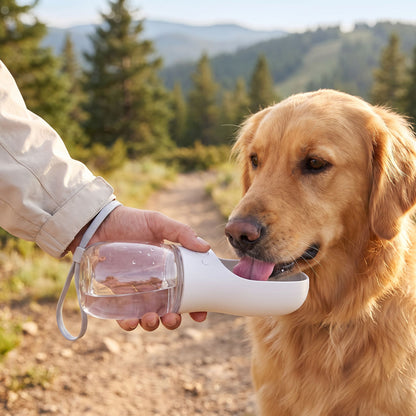 Travel Water Bottle for Dogs with Drinking Trough