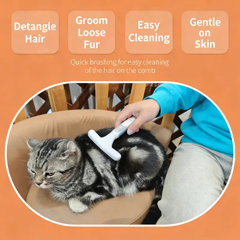 Paw Print Deshedding Brush for Dogs & Cats