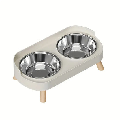 Double Pet Bowl for Food and Water – Anti-Tip Design