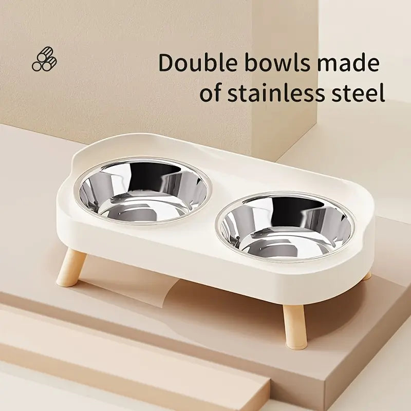 Double Pet Bowl for Food and Water – Anti-Tip Design
