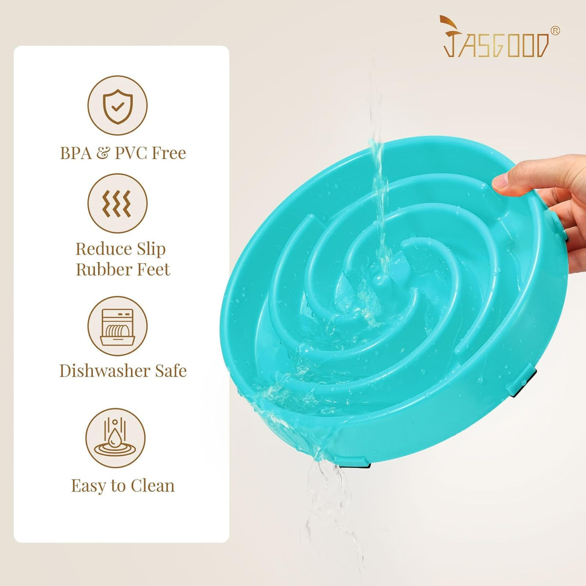 Slow Feeder Dog Bowl with Spiral Maze