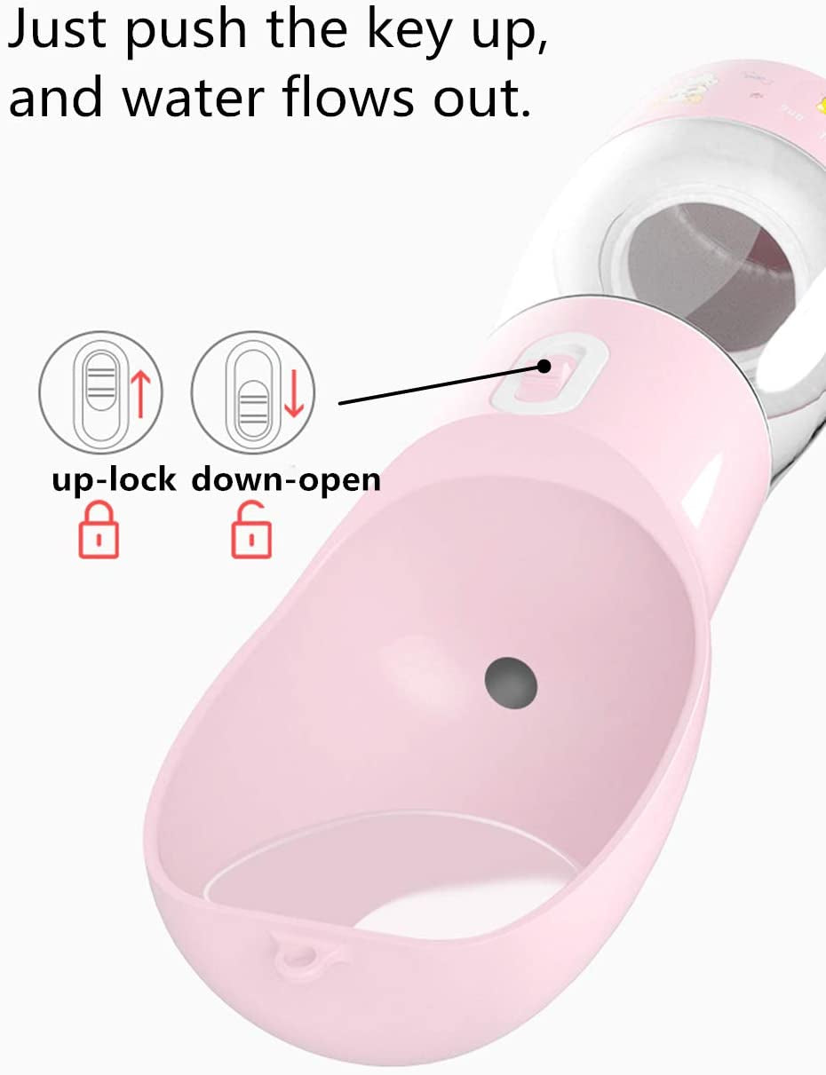 Portable Dog Water Bottle with Food Container