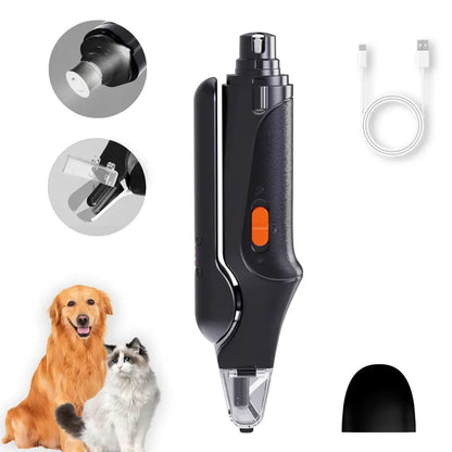 2-in-1 Pet Nail Clipper and Grinder with LED Light