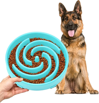 Slow Feeder Dog Bowl with Spiral Maze