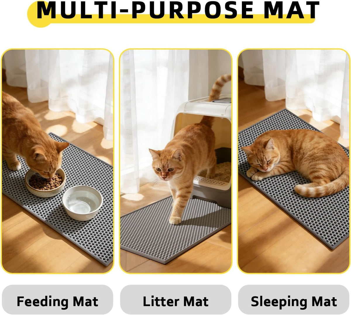 Honeycomb Litter Trapping Mat for Cats