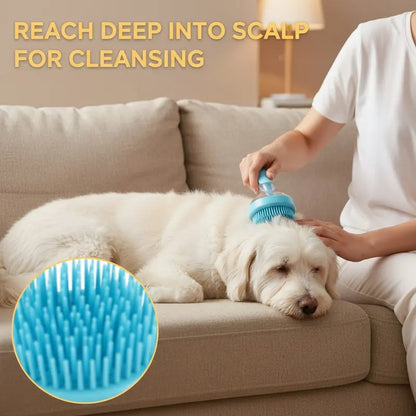 Dog Bath Brush with Built-In Shampoo Dispenser
