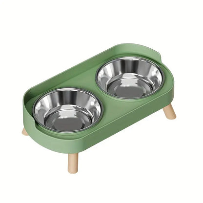 Double Pet Bowl for Food and Water – Anti-Tip Design