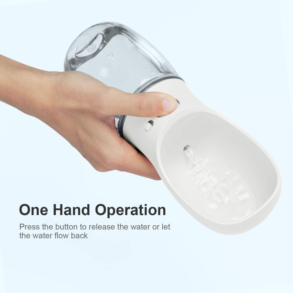 Travel Water Bottle for Dogs with Drinking Trough