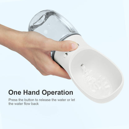 Travel Water Bottle for Dogs with Drinking Trough