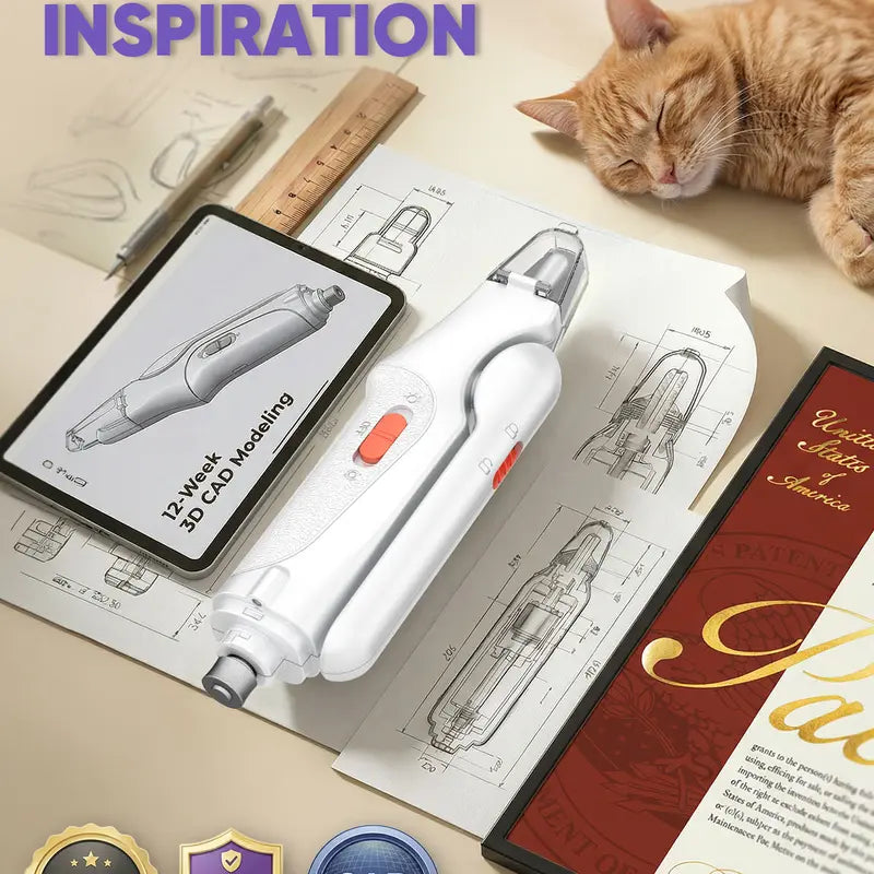 2-in-1 Pet Nail Clipper and Grinder with LED Light