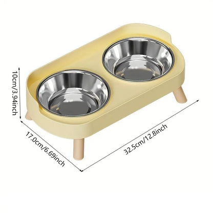 Double Pet Bowl for Food and Water – Anti-Tip Design