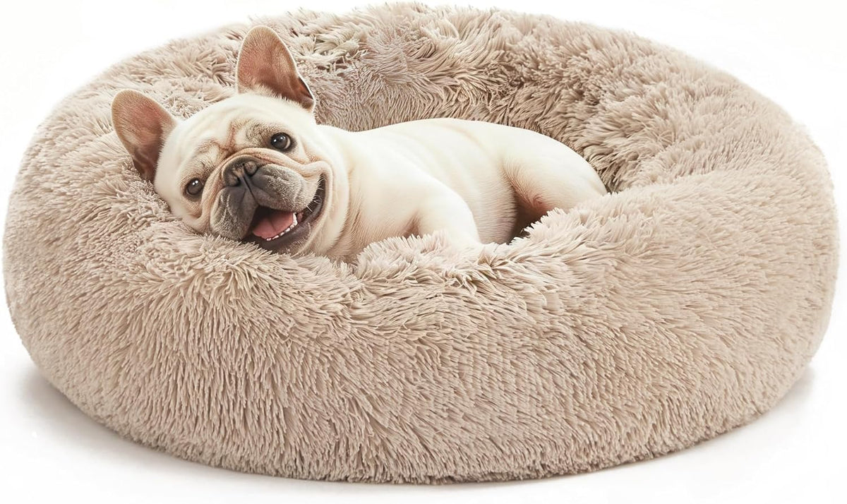 Fluffy Donut Bed for Cats and Small Dogs