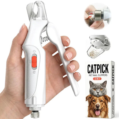 2-in-1 Pet Nail Clipper and Grinder with LED Light