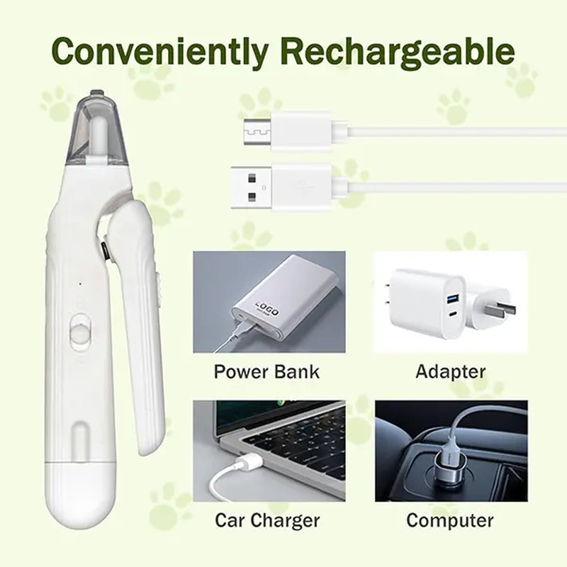 Quiet Cordless Pet Nail Grinder with Clipper