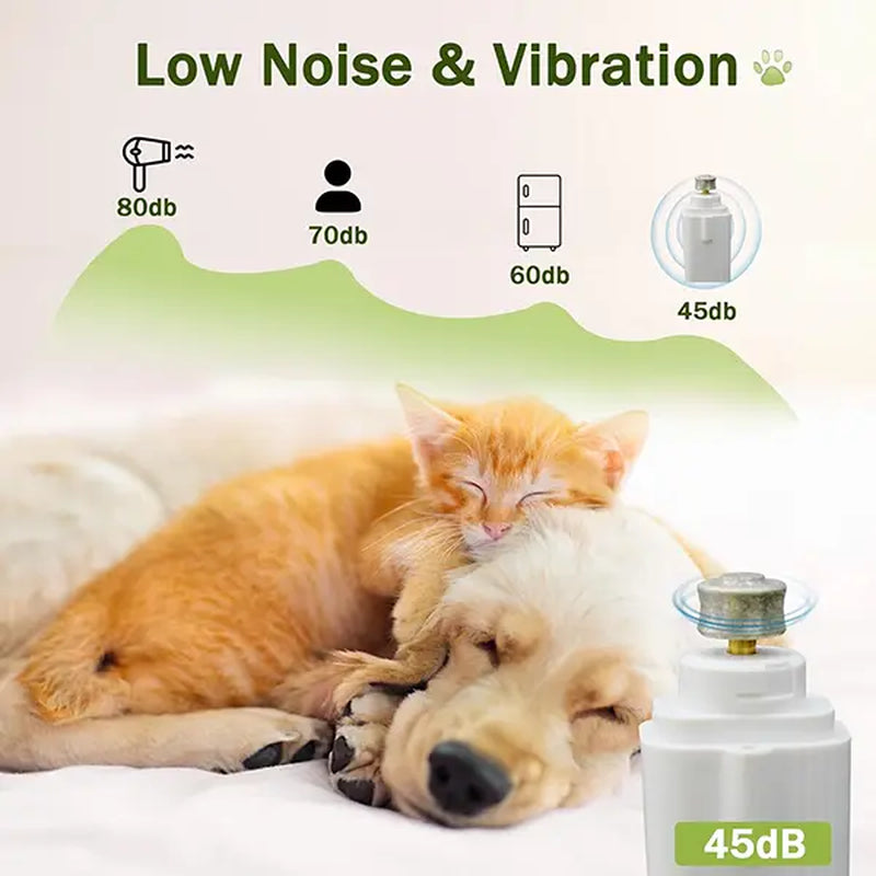 Quiet Cordless Pet Nail Grinder with Clipper