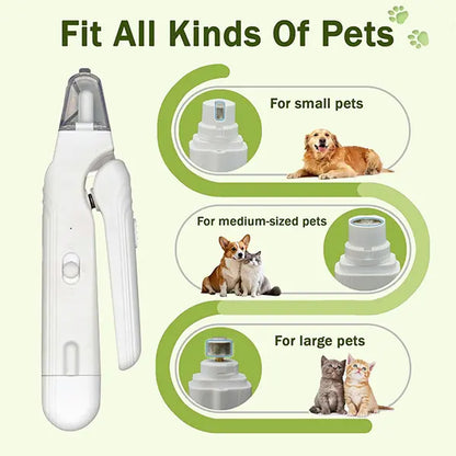 Quiet Cordless Pet Nail Grinder with Clipper