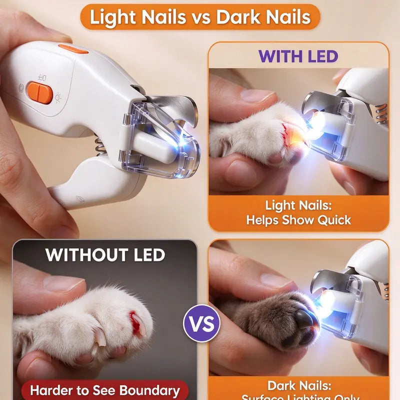 2-in-1 Pet Nail Clipper and Grinder with LED Light