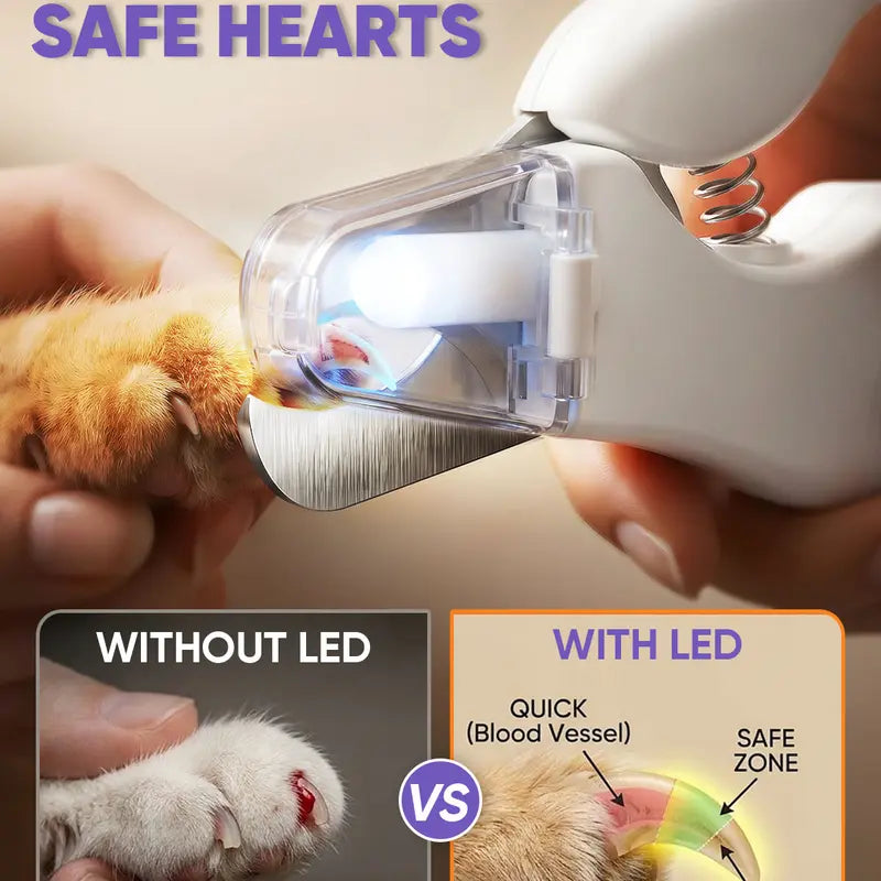 2-in-1 Pet Nail Clipper and Grinder with LED Light