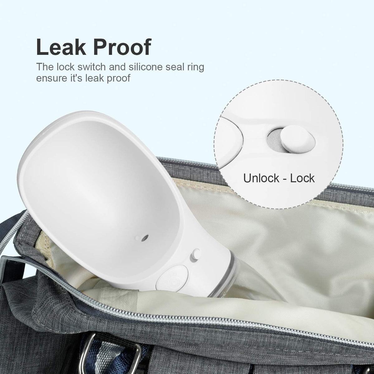 Travel Water Bottle for Dogs with Drinking Trough