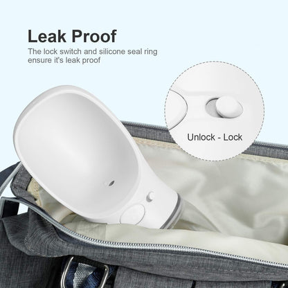 Travel Water Bottle for Dogs with Drinking Trough
